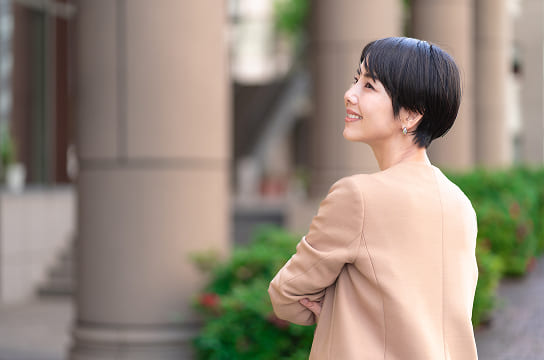 女性の笑顔